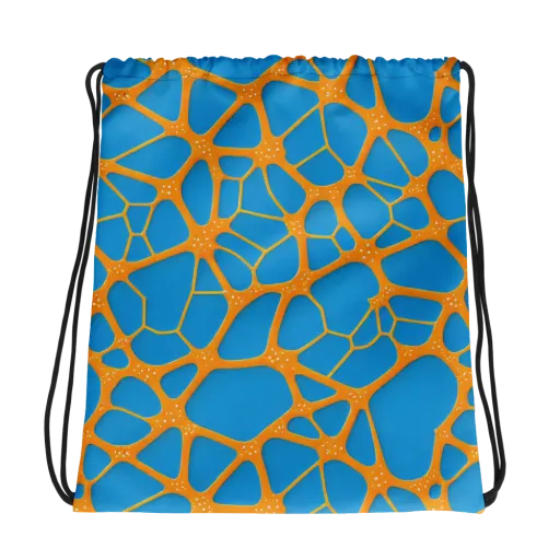 Citrus Cellscape on a Drawstring Bag