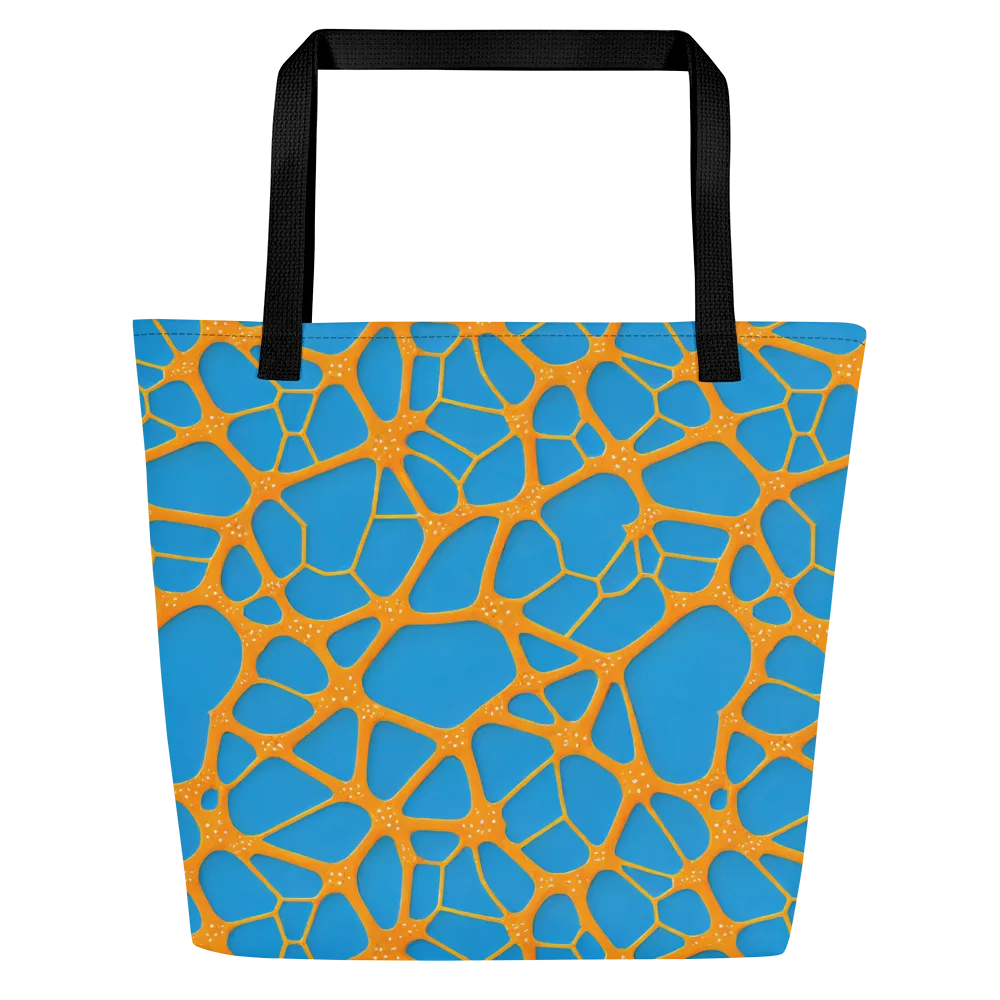 Citrus Cellscape on Large Tote Bag W/ Pocket — Front