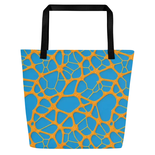 Citrus Cellscape on a Large Tote Bag W/ Pocket