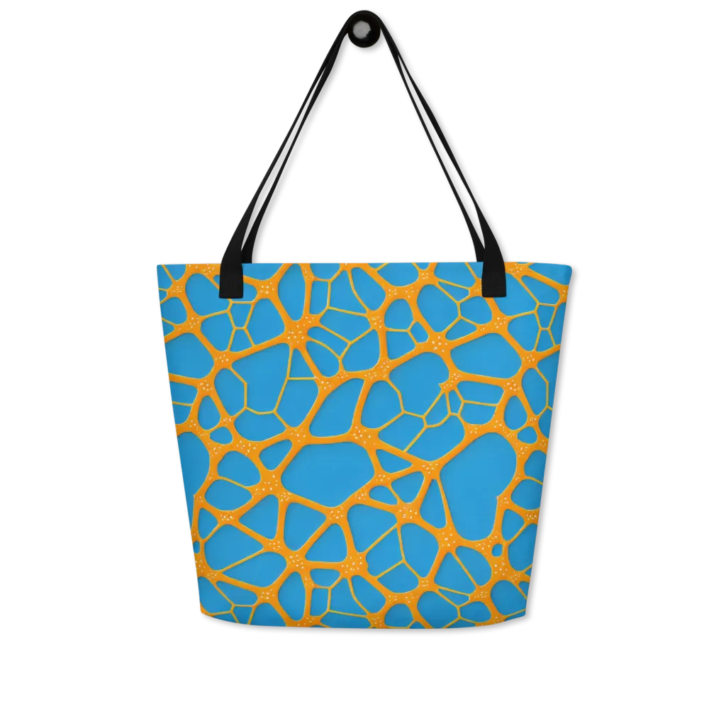 Citrus Cellscape on Large Tote Bag W/ Pocket — Front