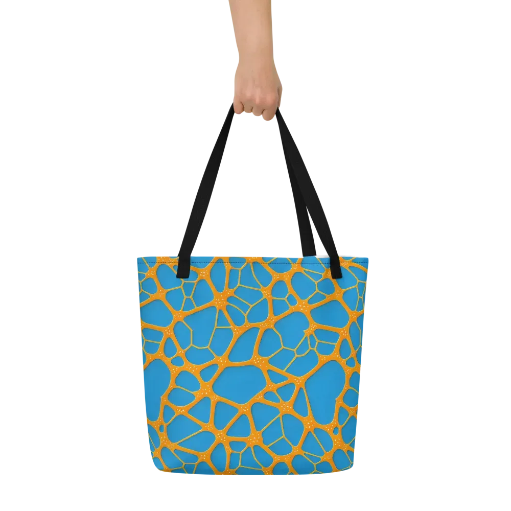 Citrus Cellscape on Large Tote Bag W/ Pocket — Front