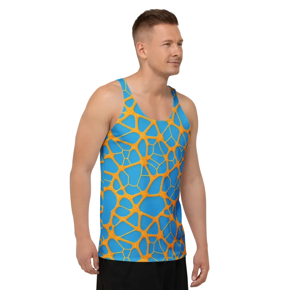 Citrus Cellscape on Men's Tank Top — Right Front