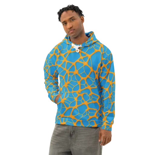 Citrus Cellscape on a Cotton Hoodie