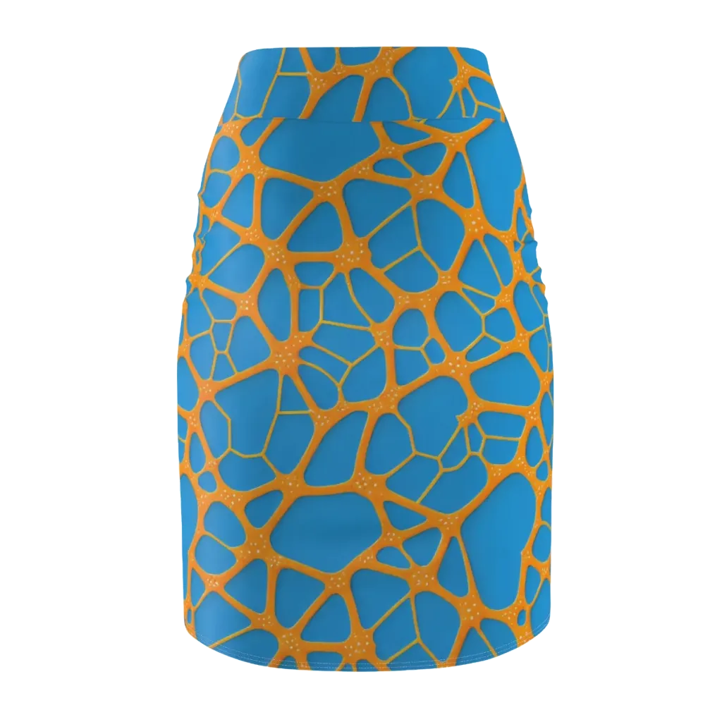 Citrus Cellscape on Pencil Skirt — Back