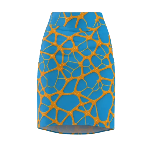 Citrus Cellscape on a Pencil Skirt