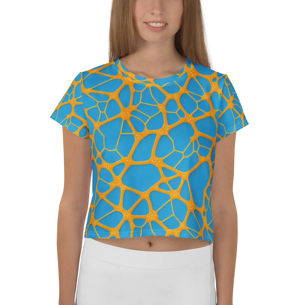 Citrus Cellscape on Crop Tee — Front