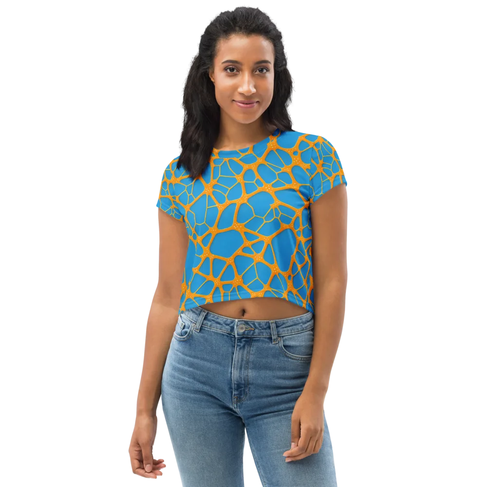 Citrus Cellscape on Crop Tee — Front