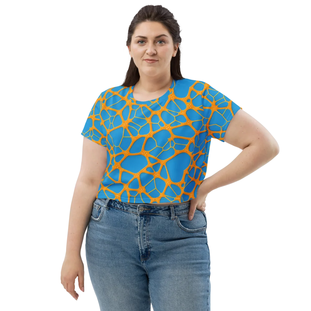 Citrus Cellscape on Crop Tee — Front
