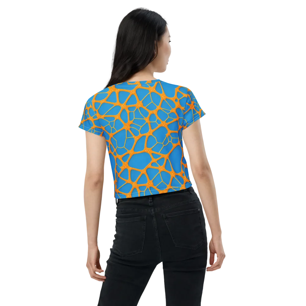 Citrus Cellscape on Crop Tee — Back