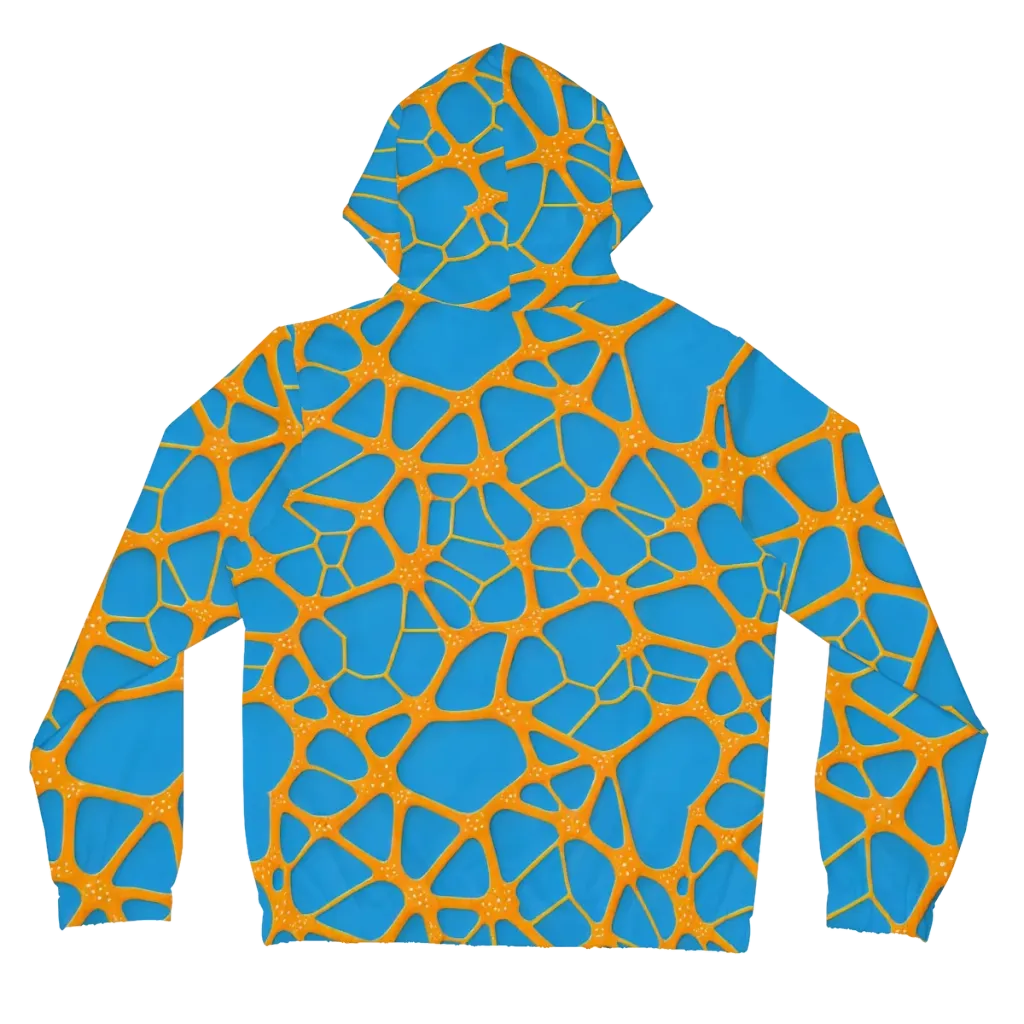 Citrus Cellscape on Women's Full-Zip Hoodie — Back