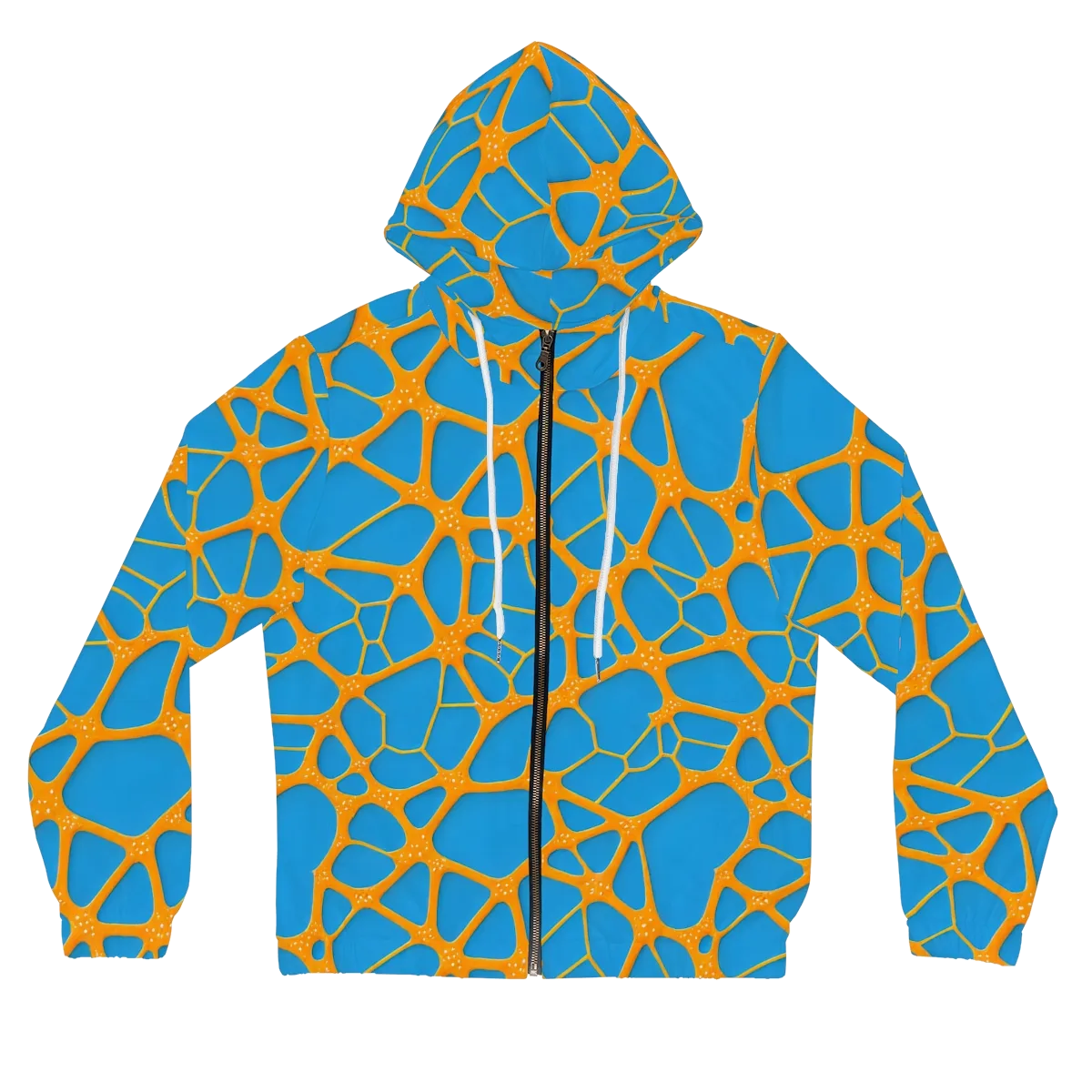 Citrus Cellscape on Women's Full-Zip Hoodie — Front