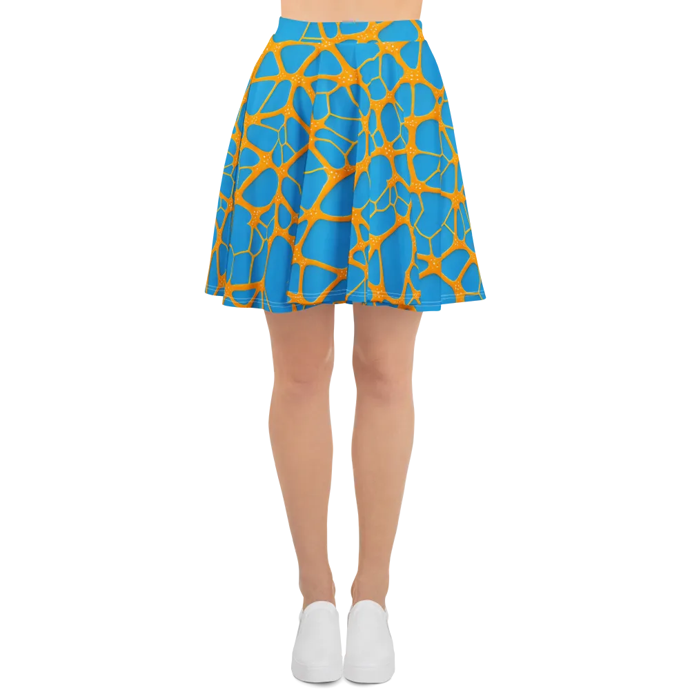 Citrus Cellscape on Skater Skirt — Front