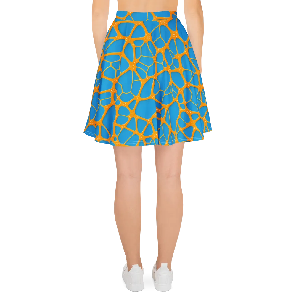 Citrus Cellscape on Skater Skirt — Back