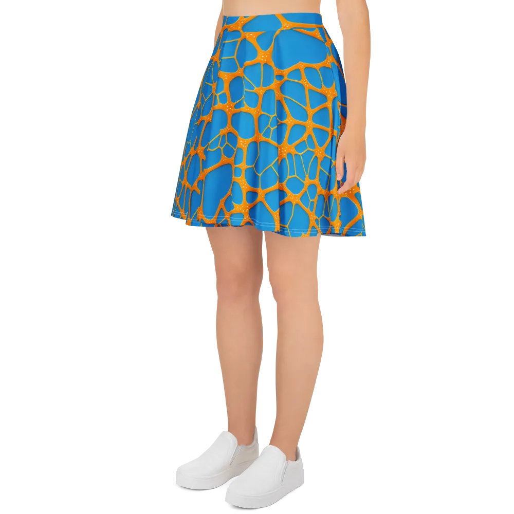 Citrus Cellscape on Skater Skirt — Left