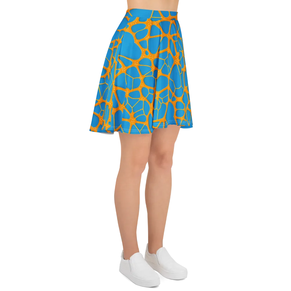 Citrus Cellscape on Skater Skirt — Right