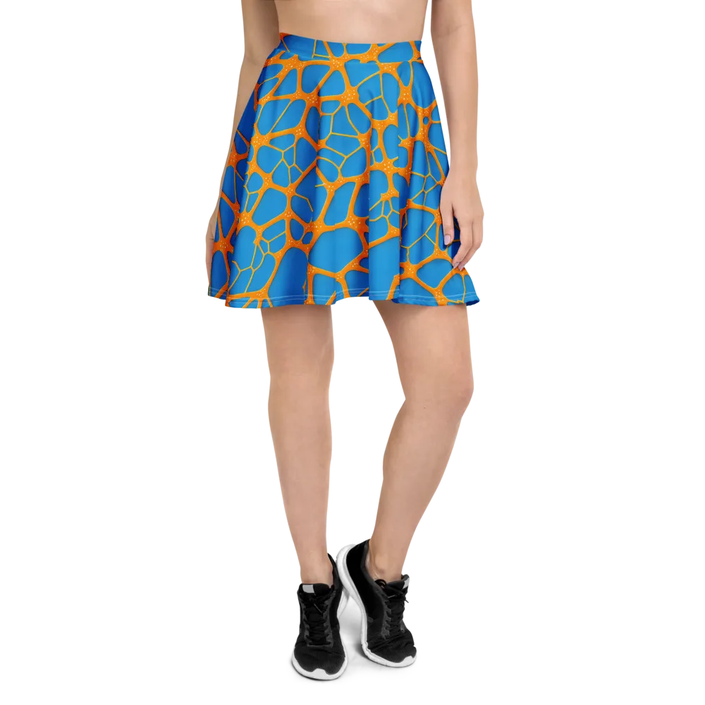 Citrus Cellscape on Skater Skirt — Front