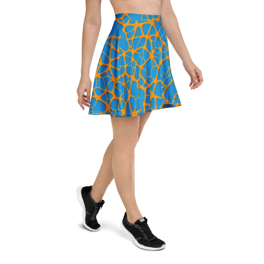 Citrus Cellscape on Skater Skirt — Right