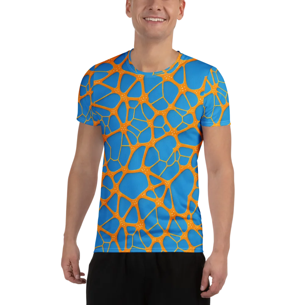 Citrus Cellscape on Men's Athletic T-Shirt — Front