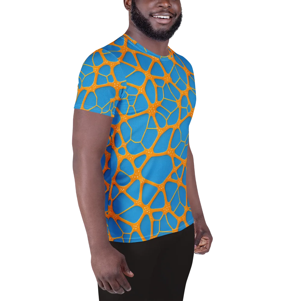 Citrus Cellscape on Men's Athletic T-Shirt — Right