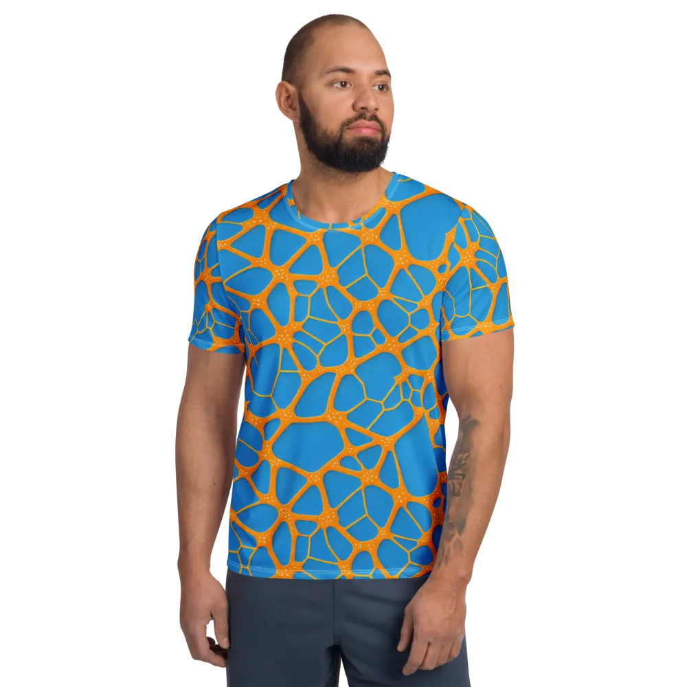 Citrus Cellscape on Men's Athletic T-Shirt — Front