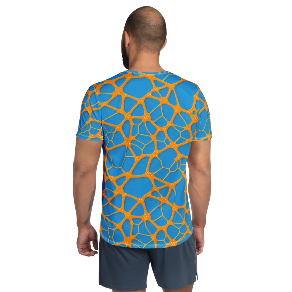 Citrus Cellscape on Men's Athletic T-Shirt — Back