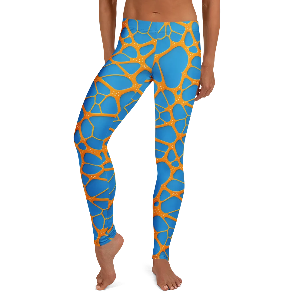 Citrus Cellscape on Leggings — Front