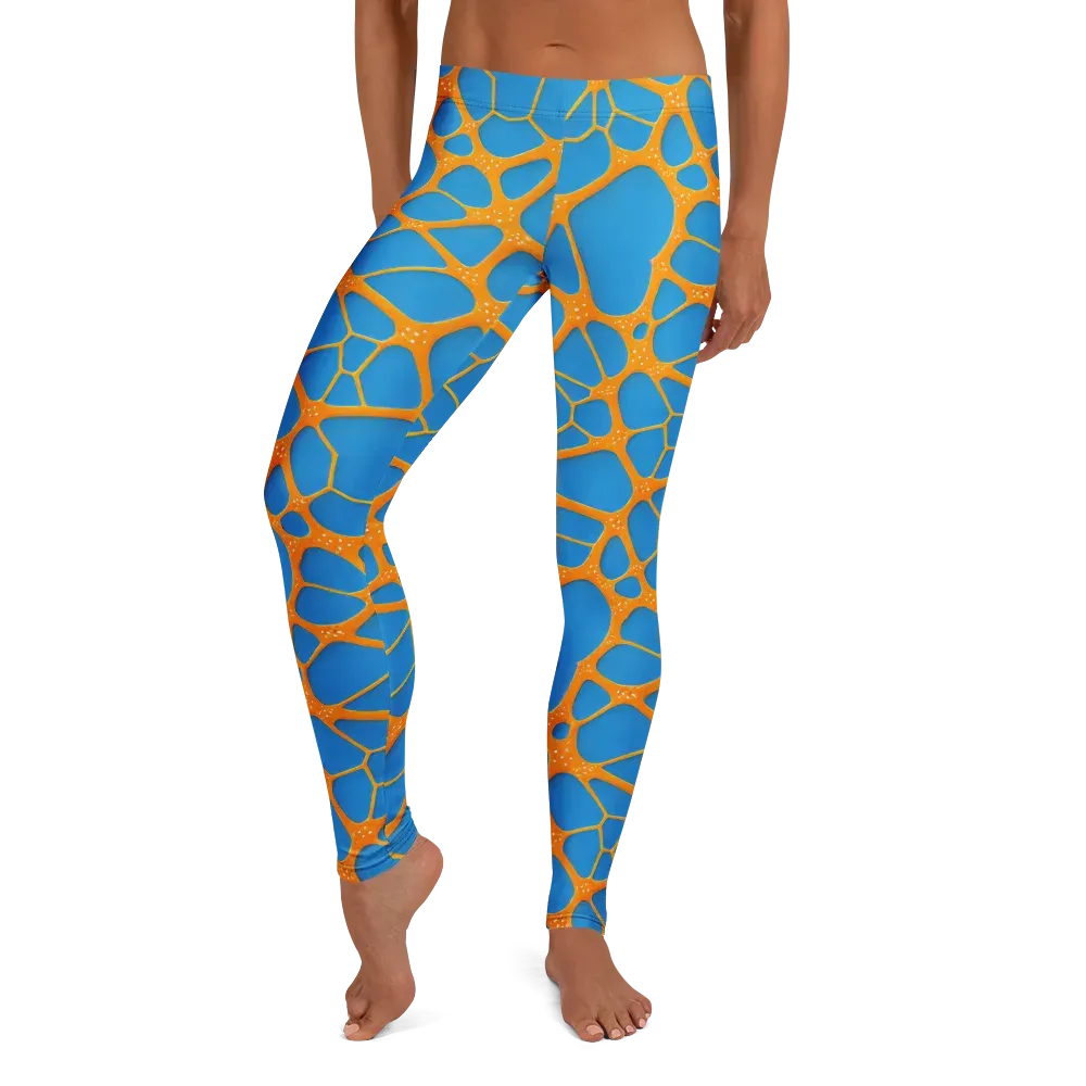Citrus Cellscape on Leggings — Front