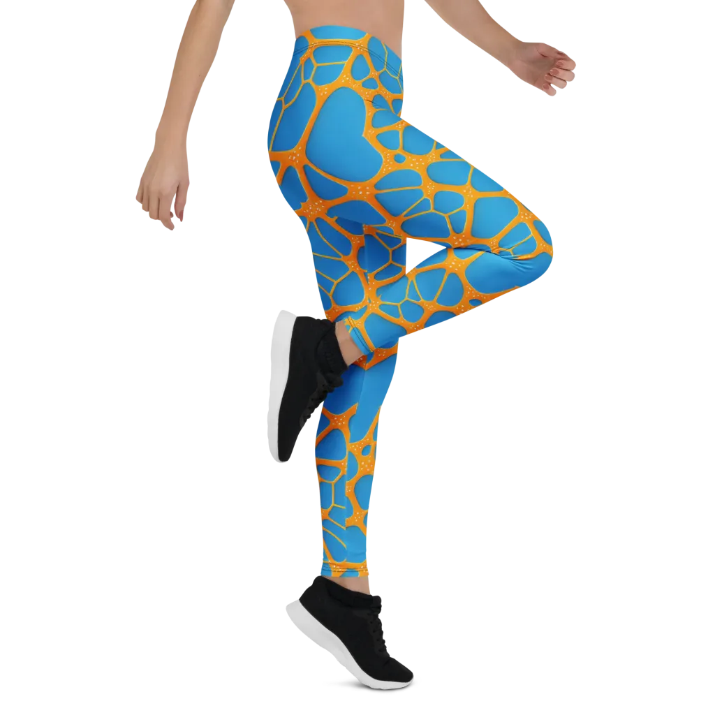 Citrus Cellscape on Leggings — Right
