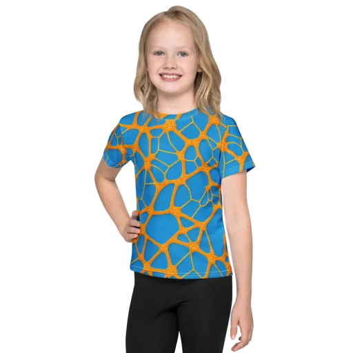 Citrus Cellscape on a Kids Crew Neck T-Shirt