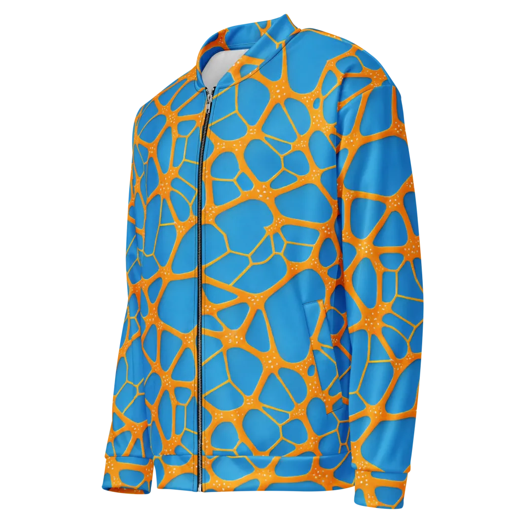 Citrus Cellscape on Bomber Jacket — Left Front