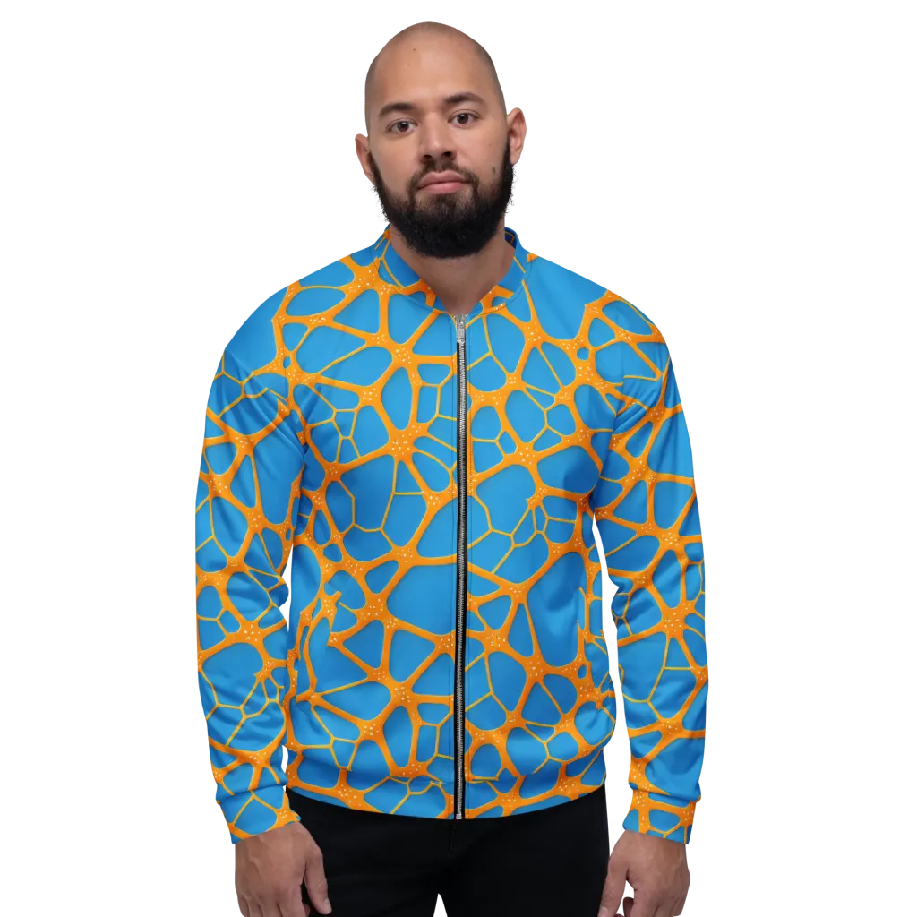Citrus Cellscape on Bomber Jacket — Front