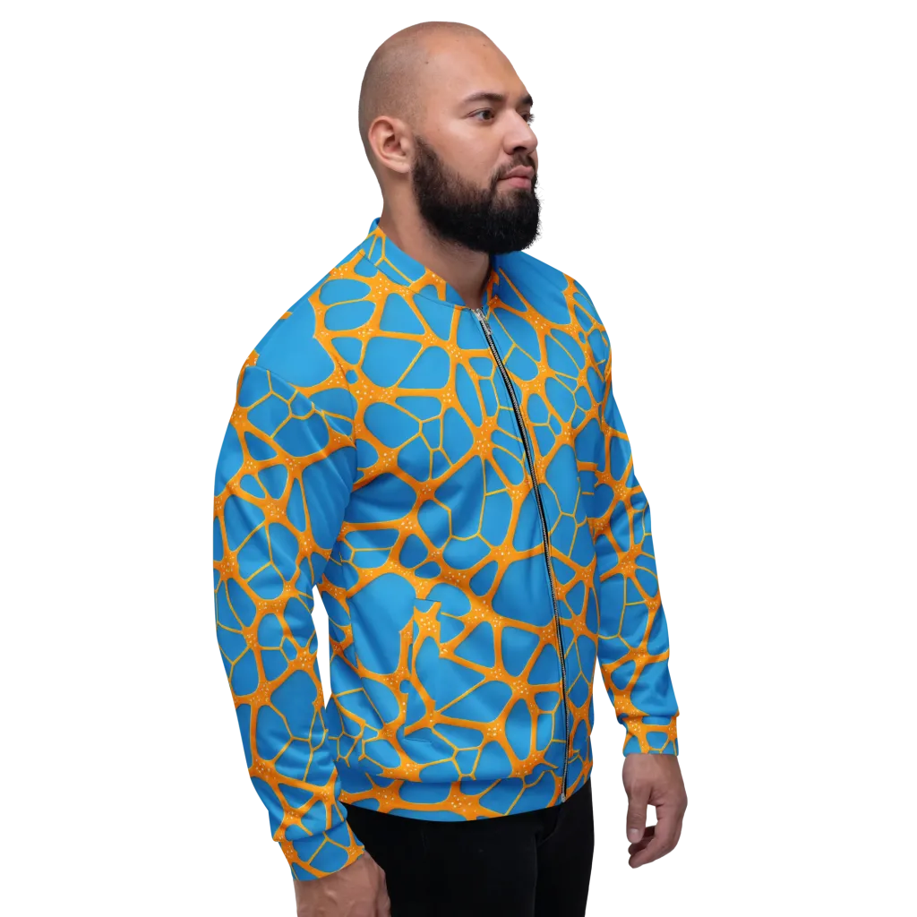 Citrus Cellscape on Bomber Jacket — Right