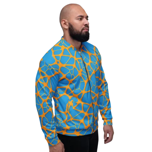 Citrus Cellscape on a Bomber Jacket