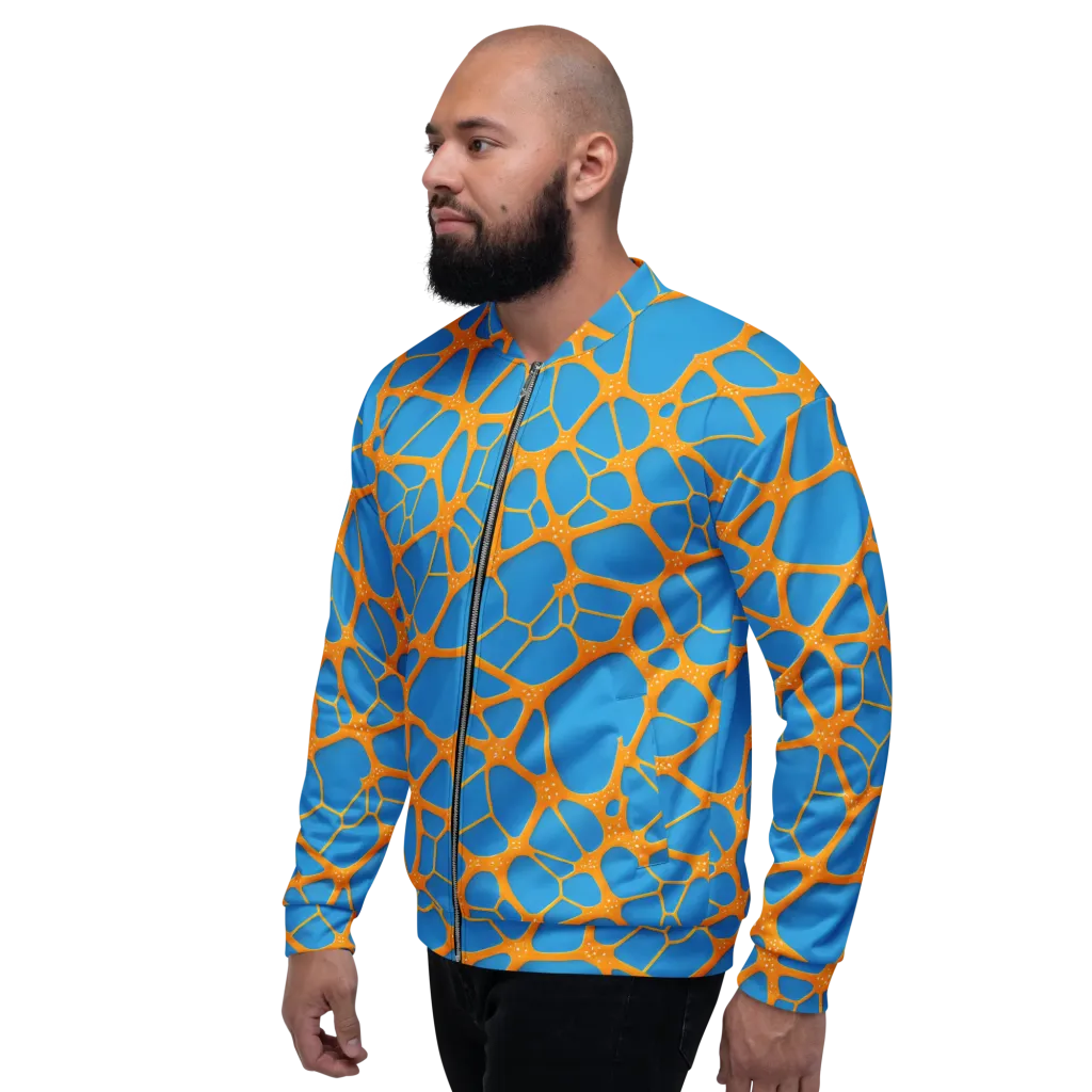 Citrus Cellscape on Bomber Jacket — Left