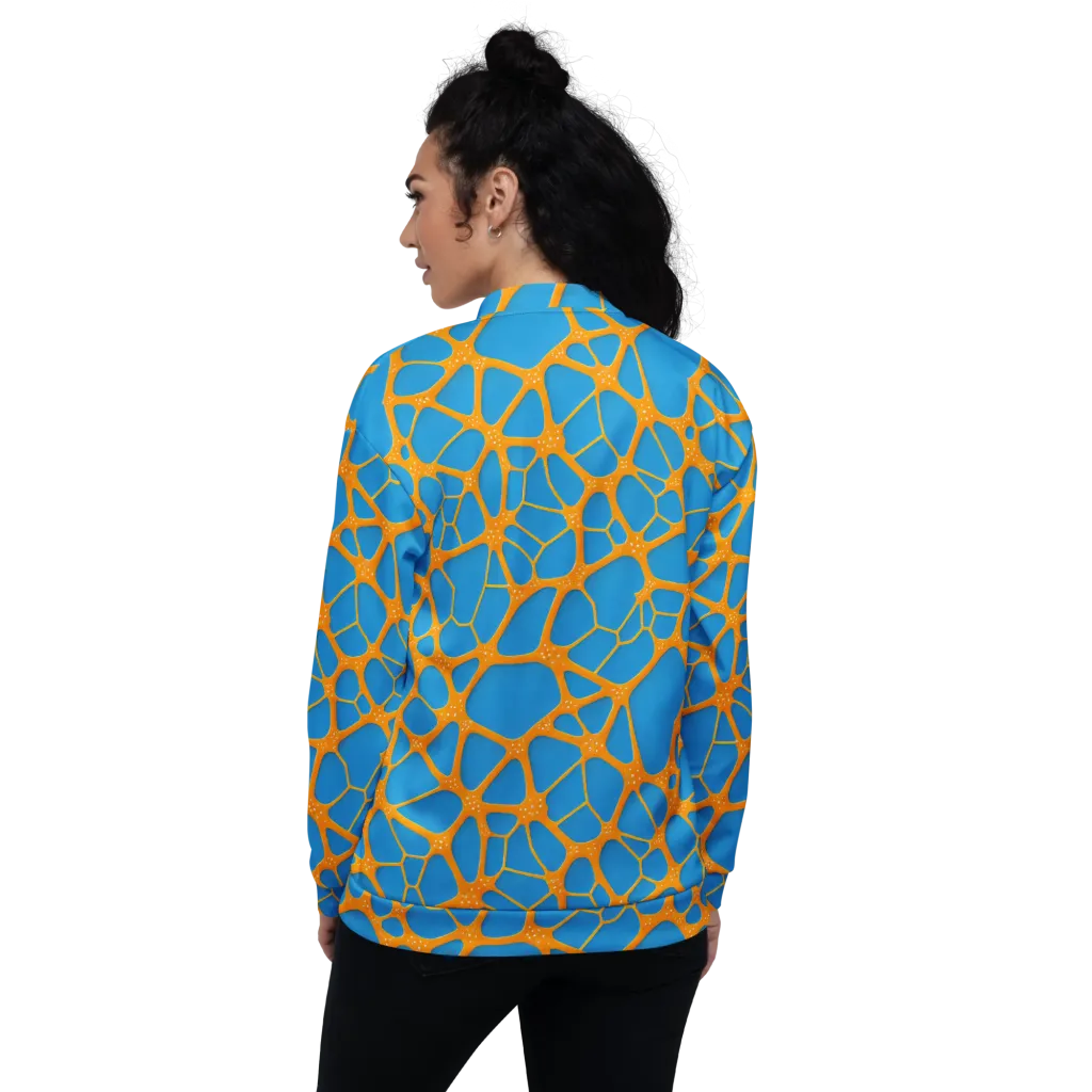 Citrus Cellscape on Bomber Jacket — Back
