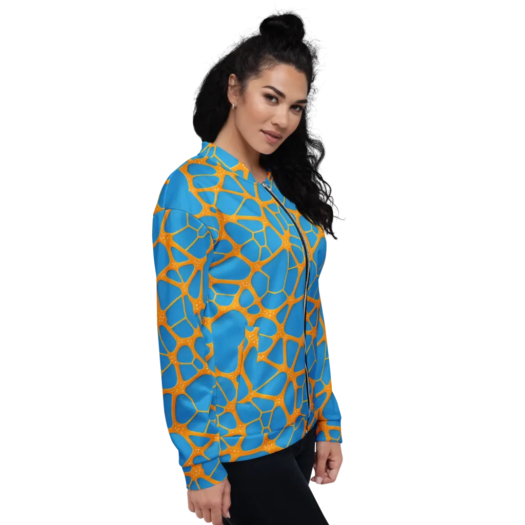 Citrus Cellscape on Bomber Jacket — Right