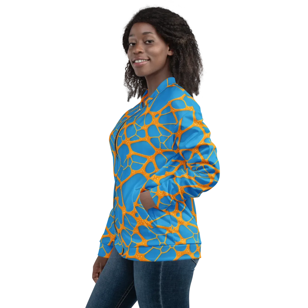 Citrus Cellscape on Bomber Jacket — Left