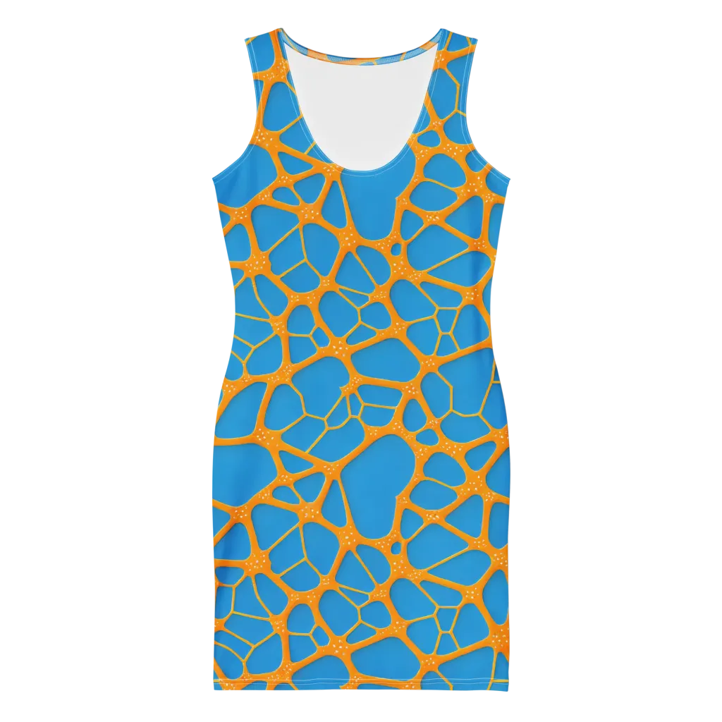 Citrus Cellscape on Bodycon Dress — Front