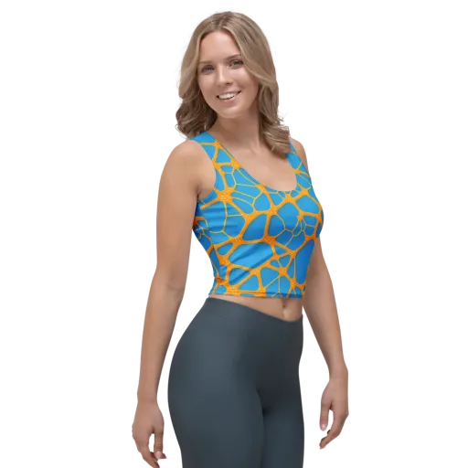 Citrus Cellscape on a Crop Top