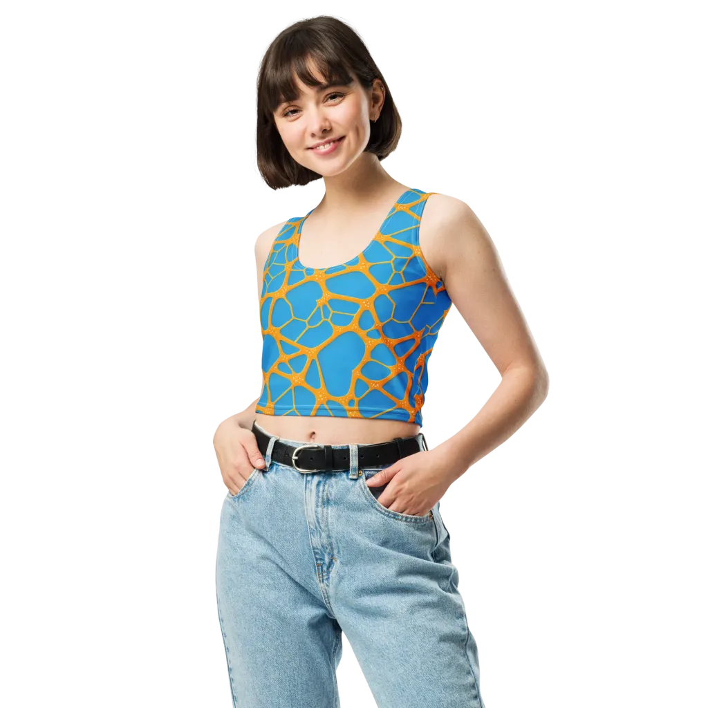 Citrus Cellscape on Crop Top — Front