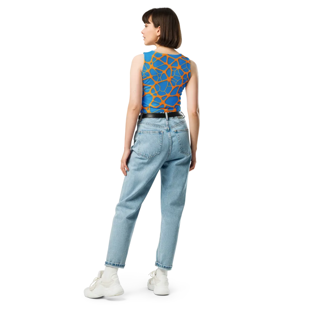 Citrus Cellscape on Crop Top — Back