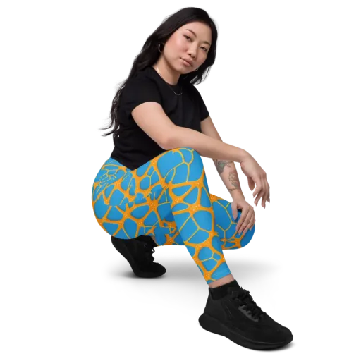 Citrus Cellscape on a Leggings with Pockets