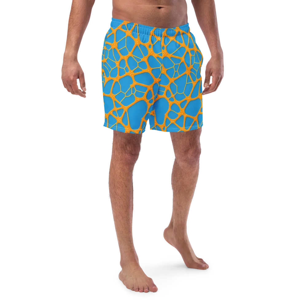 Citrus Cellscape on Swim Trunks — Front