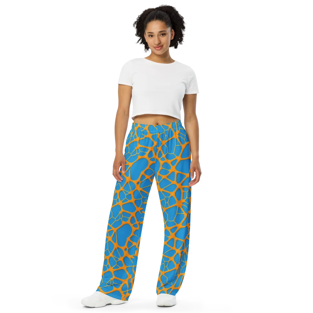 Citrus Cellscape on Wide-Leg Pants — Front