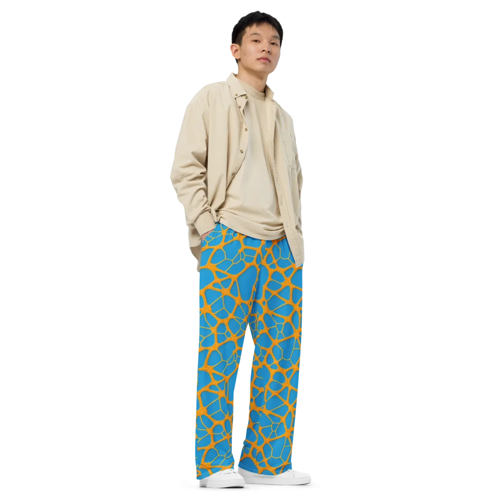 Citrus Cellscape on Wide-Leg Pants — Right Front