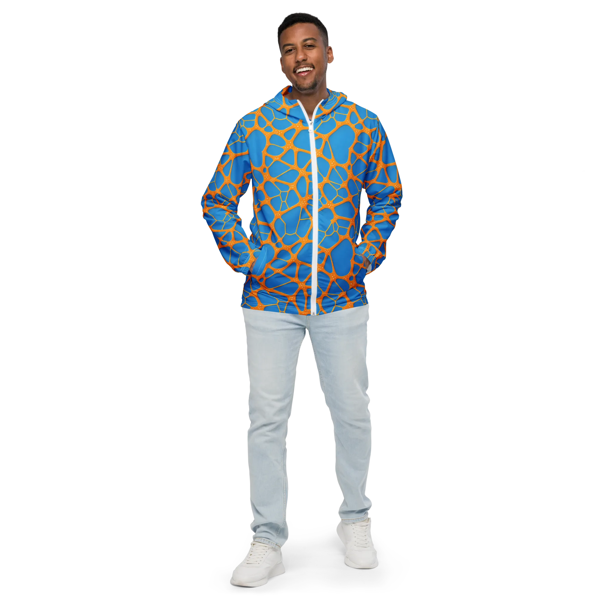 Citrus Cellscape on Men's Windbreaker — Front