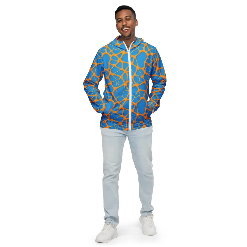 Citrus Cellscape on Men's Windbreaker — Front