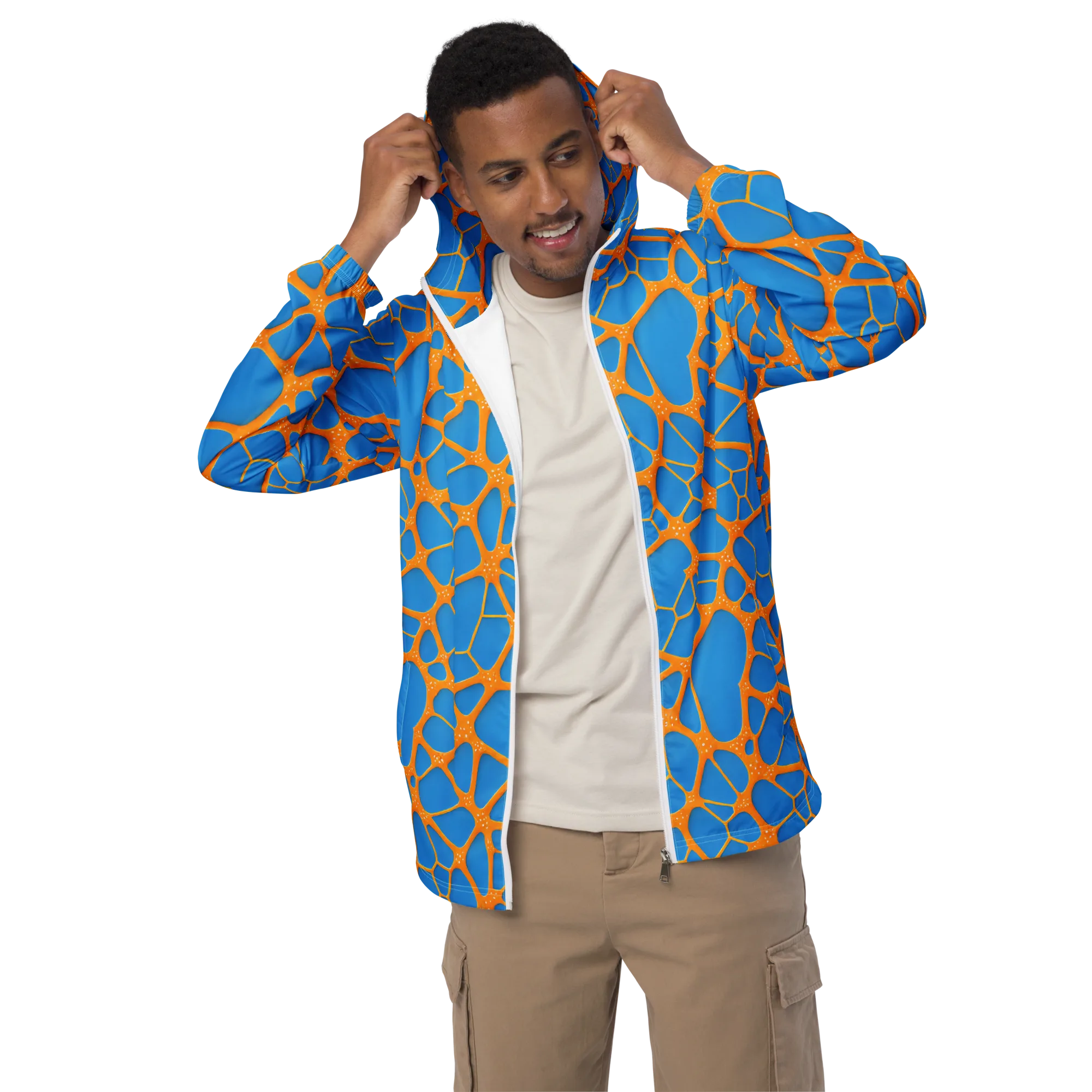 Citrus Cellscape on Men's Windbreaker — Front