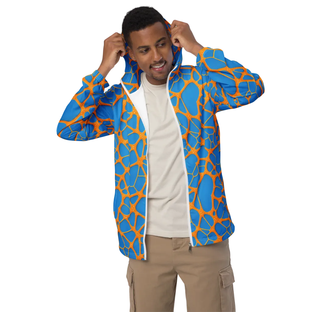 Citrus Cellscape on Men's Windbreaker — Front