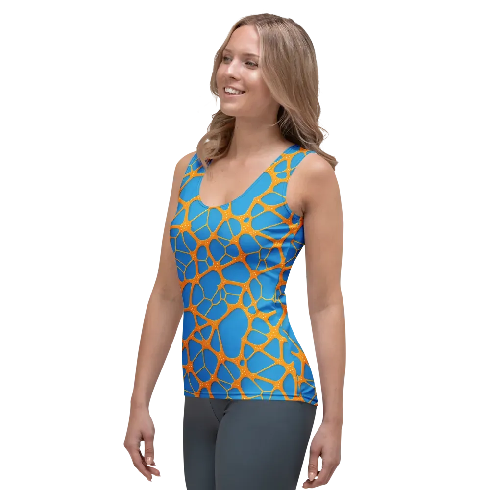 Citrus Cellscape on Women's Tank Top — Left Front